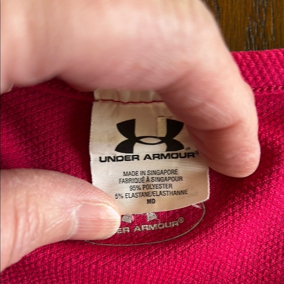Under Armor Neon Pink Long Sleeve Athletic Top - Picture 4 of 5